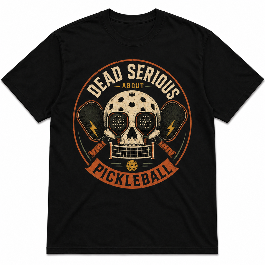 Dead Serious About Pickleball Skeleton Shirt
