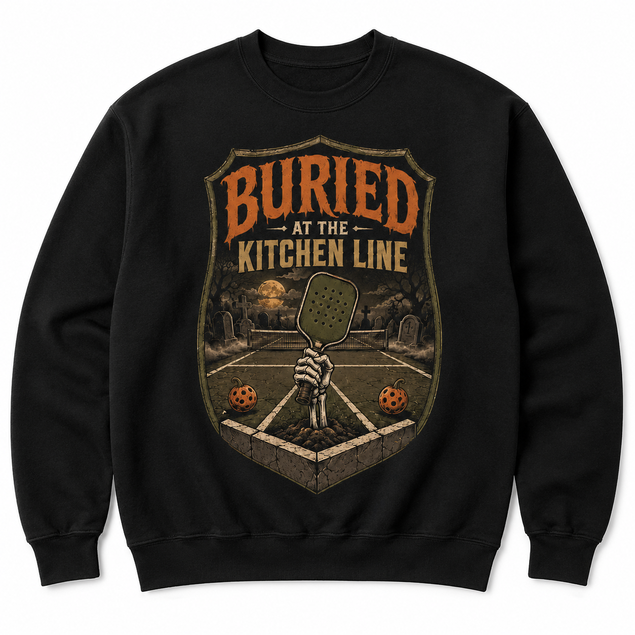 Buried at the Kitchen Line Pickleball Halloween Shirt