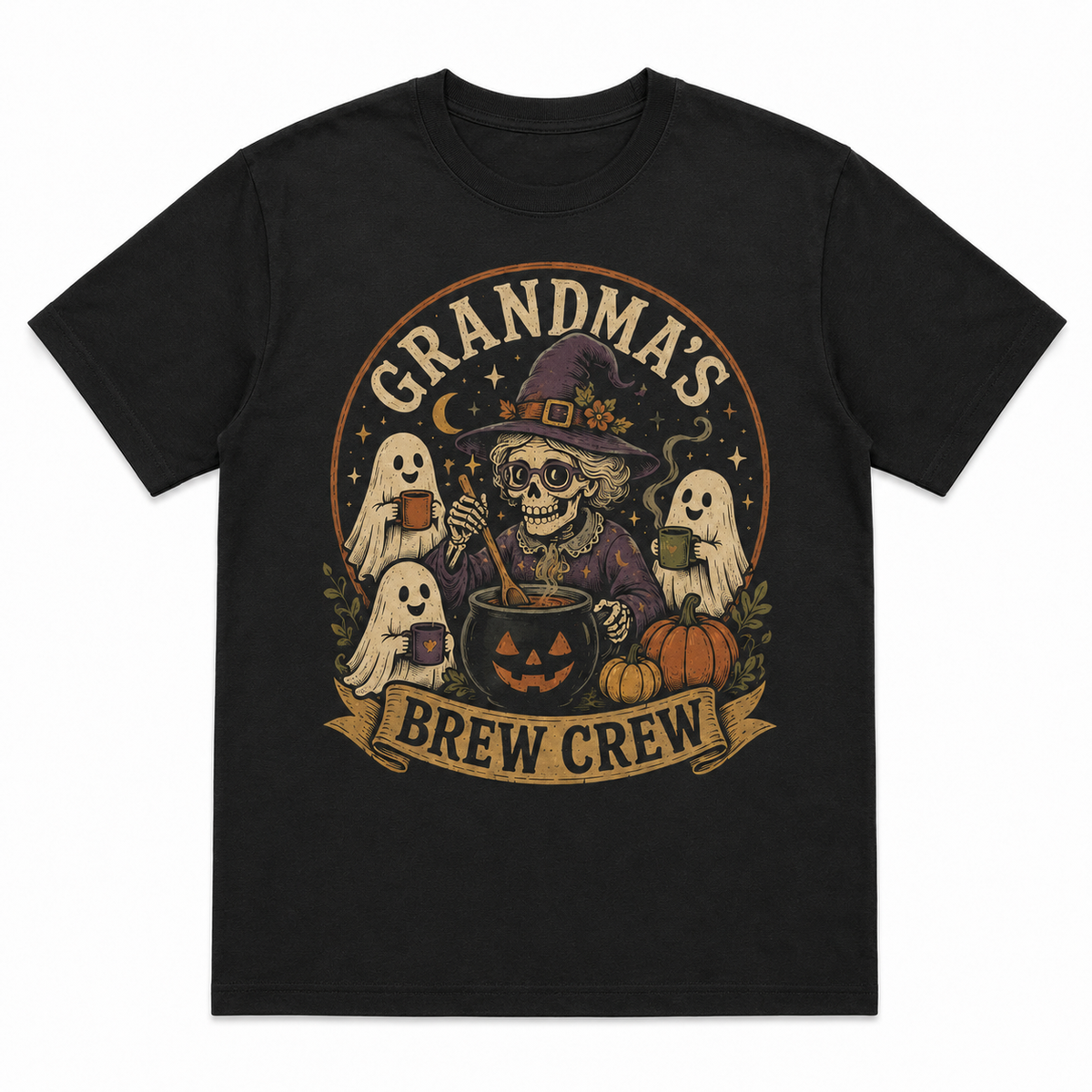 Grandma’s Brew Crew Halloween Witch Shirt