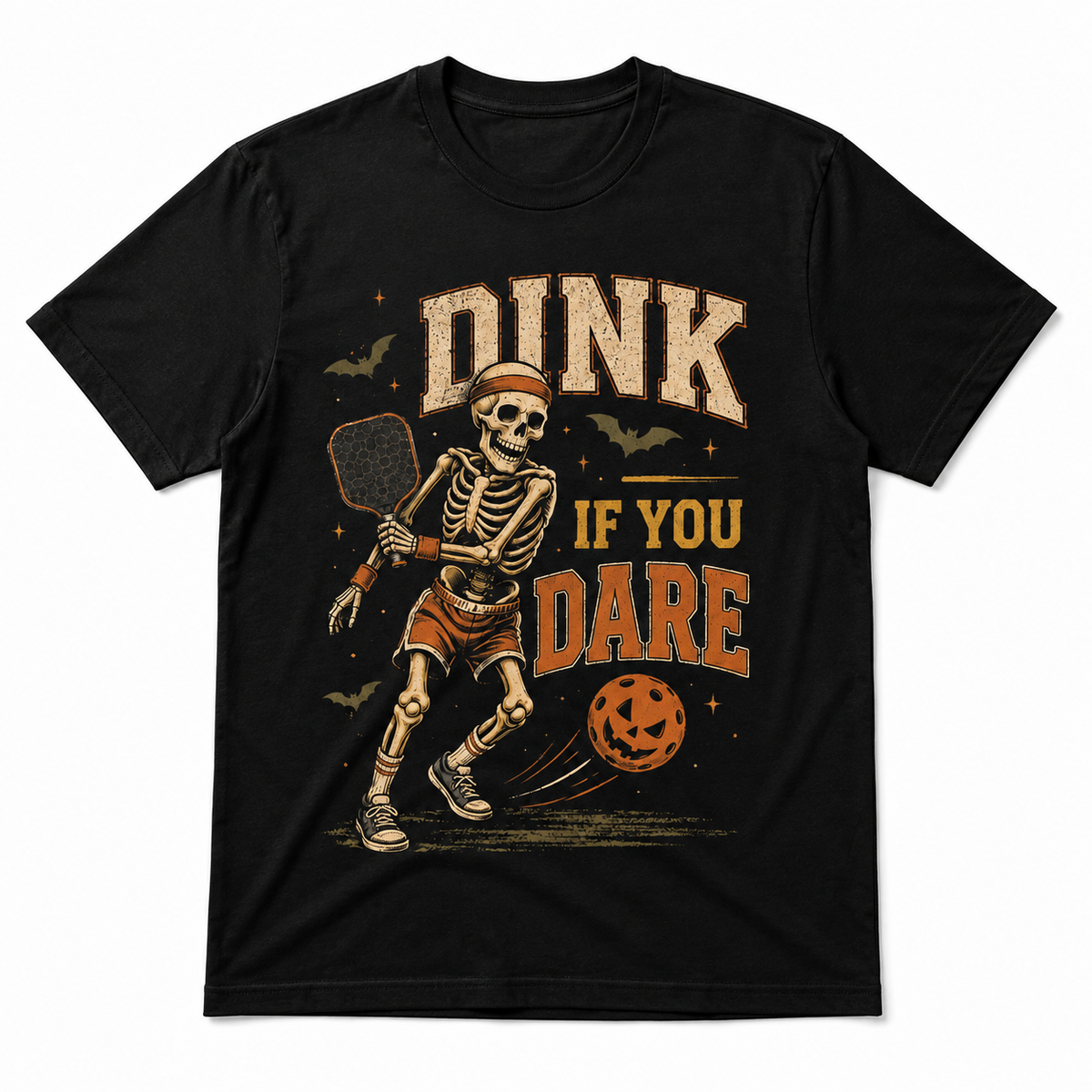 Dink If You Dare Pickleball Halloween Skeleton Shirt