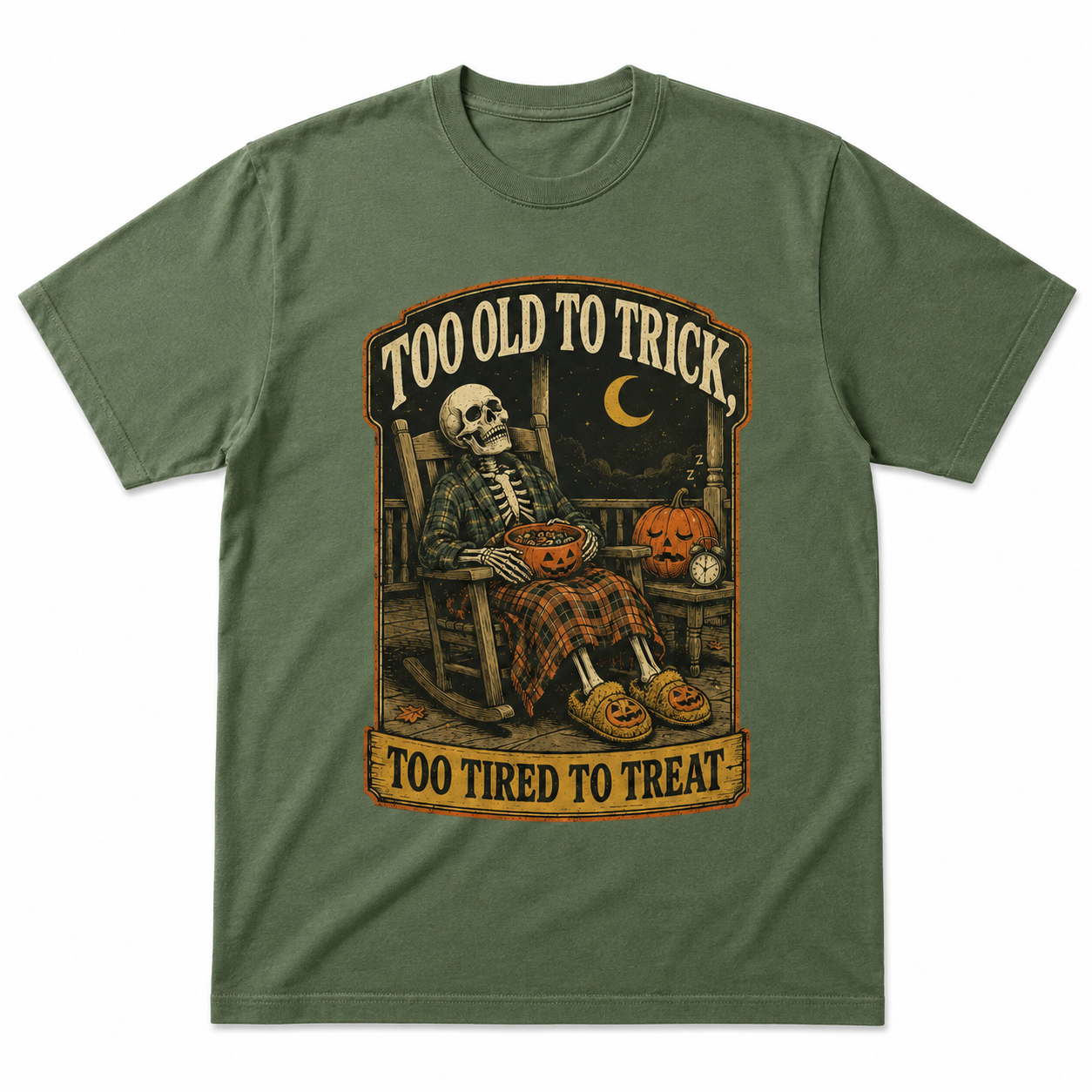 Too Old to Trick Too Tired to Treat Halloween Shirt