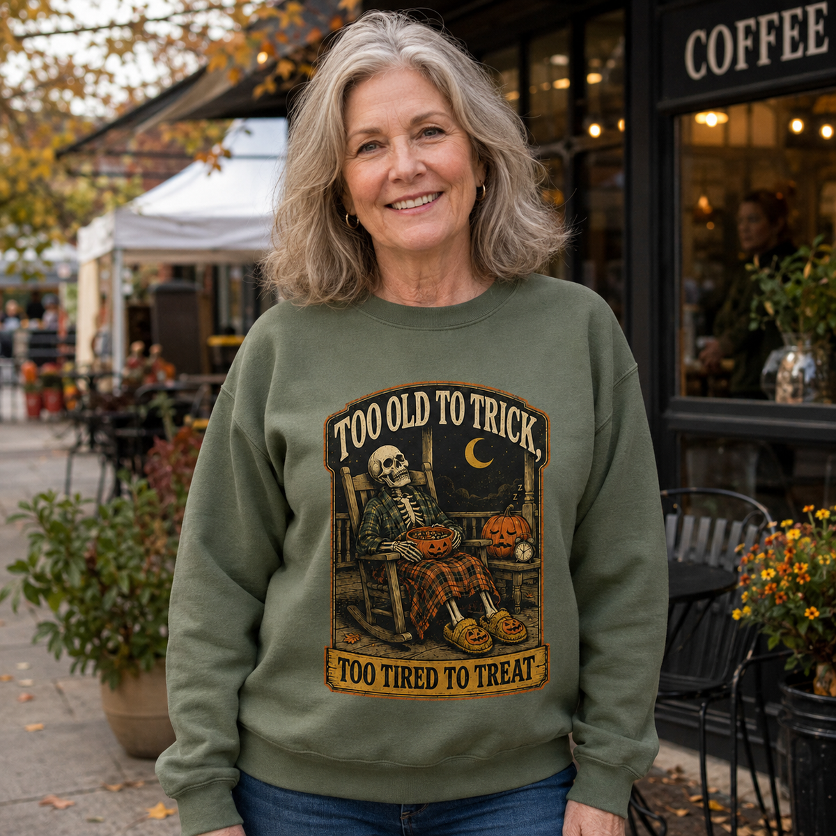 Too Old to Trick Too Tired to Treat Halloween Shirt