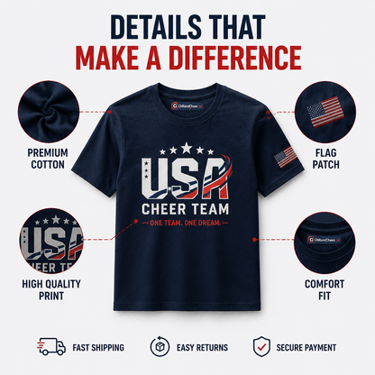 USA Fan Gear Combo – T-Shirt, Cap & Scarf
