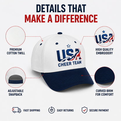 USA Fan Gear Combo – T-Shirt, Cap & Scarf