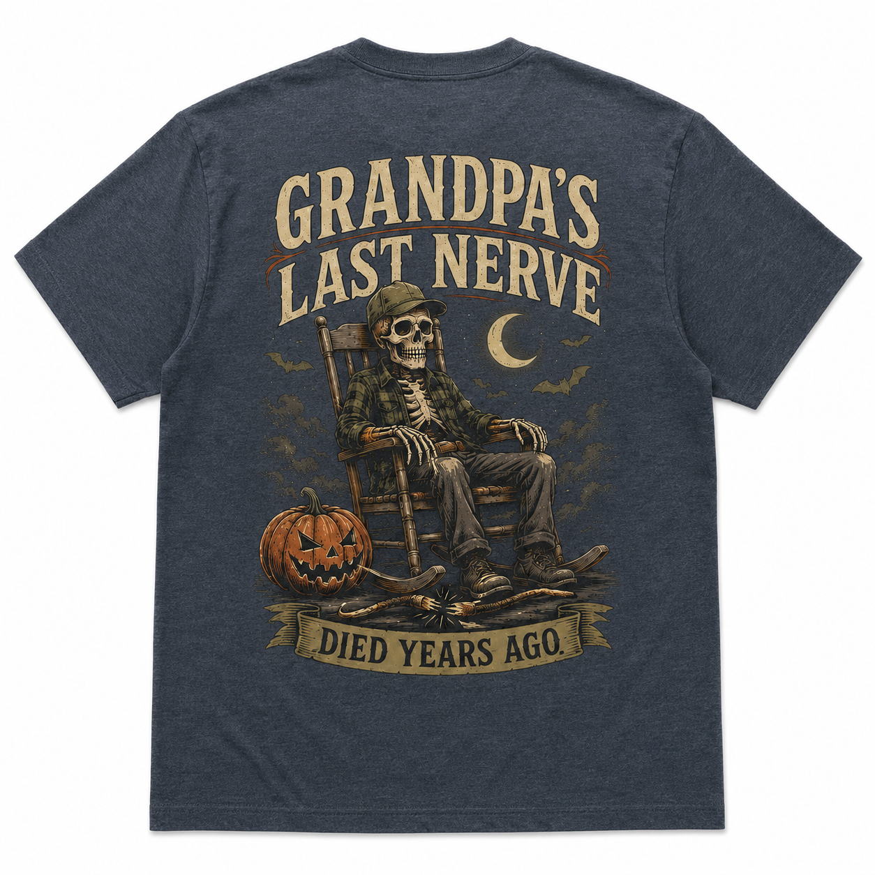 Grandpa’s Last Nerve Died Years Ago Halloween Skeleton Shirt