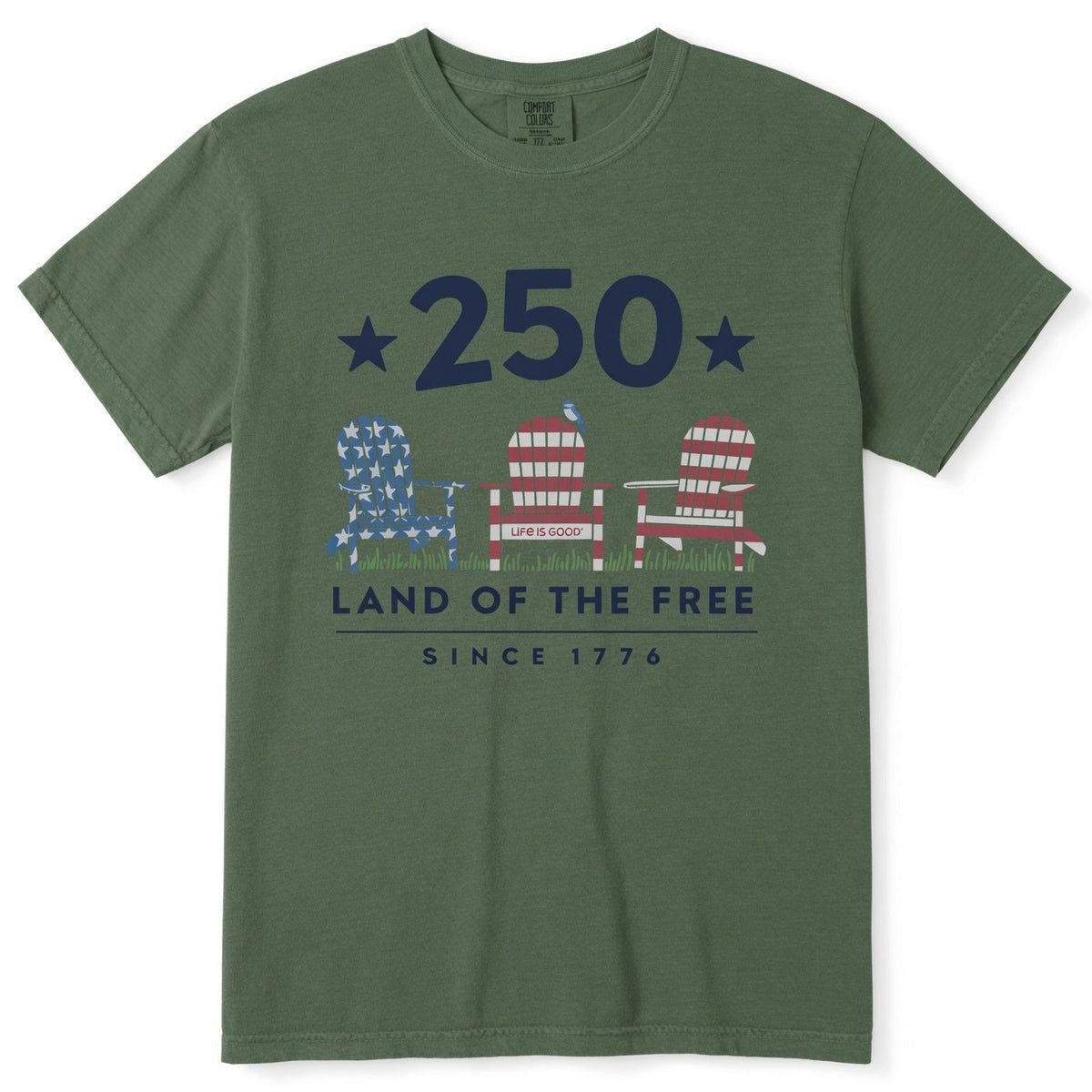 250th Anniversary Patriotic T-Shirt - Land of the Free Since 1776